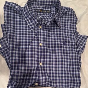 Ralph Lauren Men's Navy Checkered Shirt